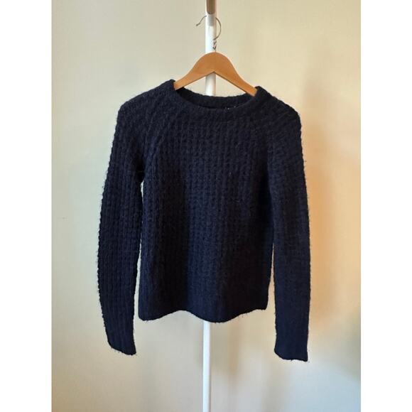 Maje Navy Alpaca Wool Textured Sweater, Size 1 - Picture 1 of 5